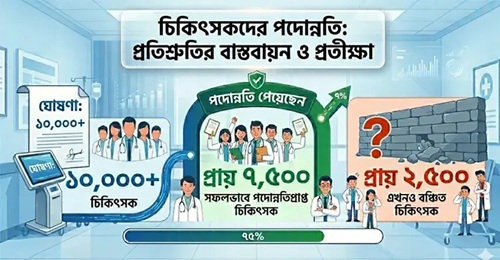 পদোন্নতিবঞ্চিত ২৫০০: ঈদ আসে-যায়, শেষ হয় না চিকিৎসকদের অপেক্ষা