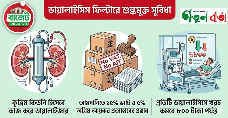কিডনি ডায়ালাইসিসে কমবে চিকিৎসা ব্যয় ও সংক্রমণের ঝুঁকি