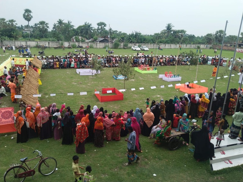 সাতক্ষীরার আশাশুনিতে ঘূর্ণিঝড়কালীন সমন্বিত স্বাস্থ্যঝুঁকি বিষয়ক মহড়া