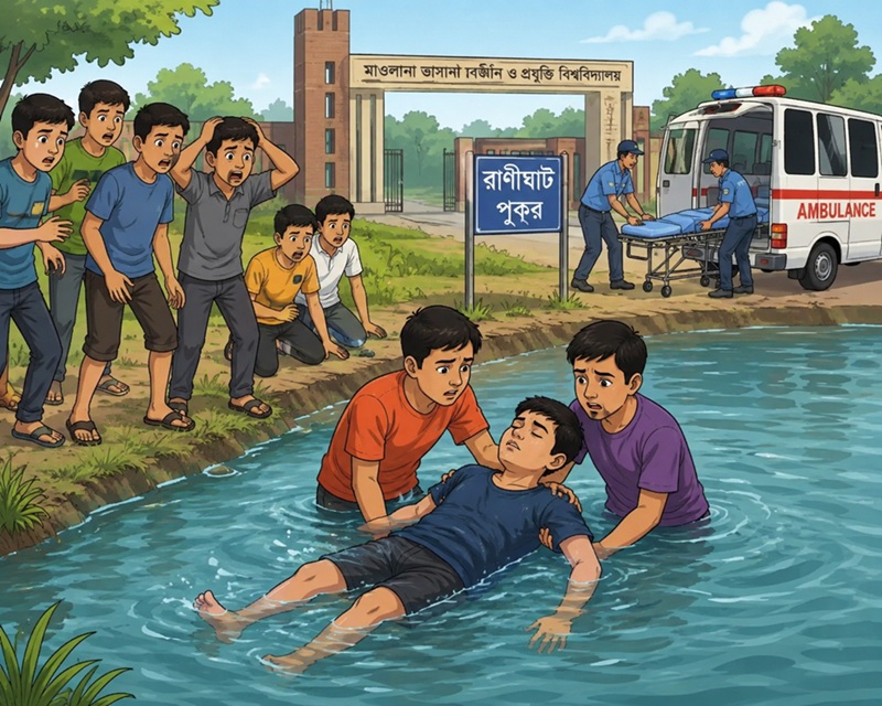 টাঙ্গাইলের রাণীঘাট পুকুরে গোসল করতে নেমে কিশোরের মৃত্যু