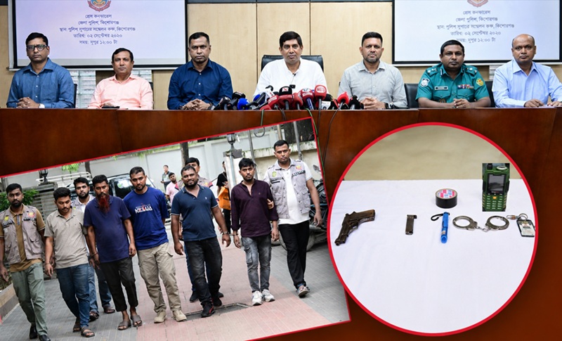 বনানীতে ডাকাতির প্রস্তুতিকালে বিদেশি পিস্তল-হ্যান্ডকাফসহ পাঁচজন গ্রেফতার 