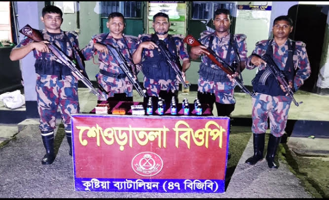 মেহেরপুরের দুই সীমান্তে বিজিবির অভিযান, উদ্ধার ৮ লাখ টাকার মাদক