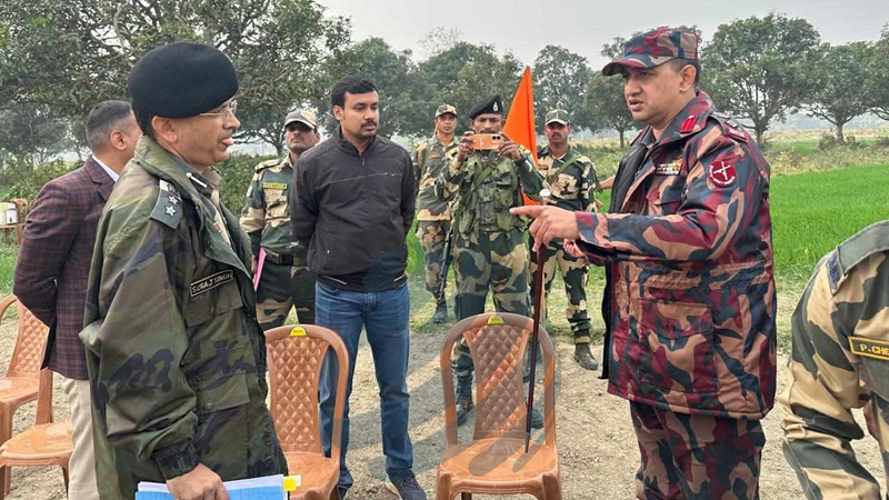 শিবগঞ্জ সীমান্ত: বিজিবির বাধায় কাঁটাতারের বেড়া নির্মাণ বন্ধ করলো বিএসএফ