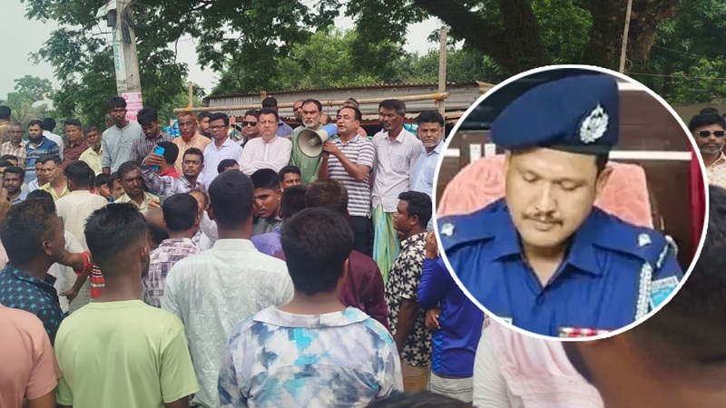 জিলাপি খেতে চাওয়া সেই ওসিকে পুনর্বহালের দাবিতে বিএনপির বিক্ষোভ-থানা ঘেরাও 