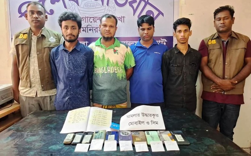 অনলাইন জুয়া সিন্ডিকেটের চার সদস্য গ্রেপ্তার, ৬টি মোবাইল ১২৫টি সিম কার্ড ও অ্যাপ জব্দ